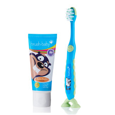 Brush-Baby | Brushbaby Children's Tutti Frutti Toothpaste with Xylitol (3-6 Years) + New FlossBrush 3-6 years